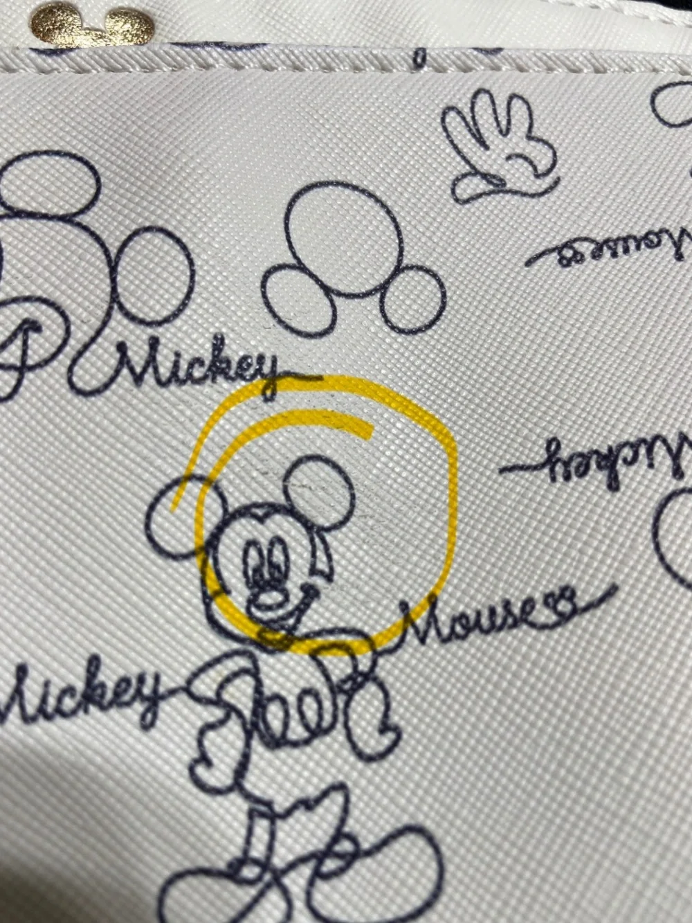 Official Disney Bioworld Mickey Mouse Graffiti Crossbody‎ Bag White/Black